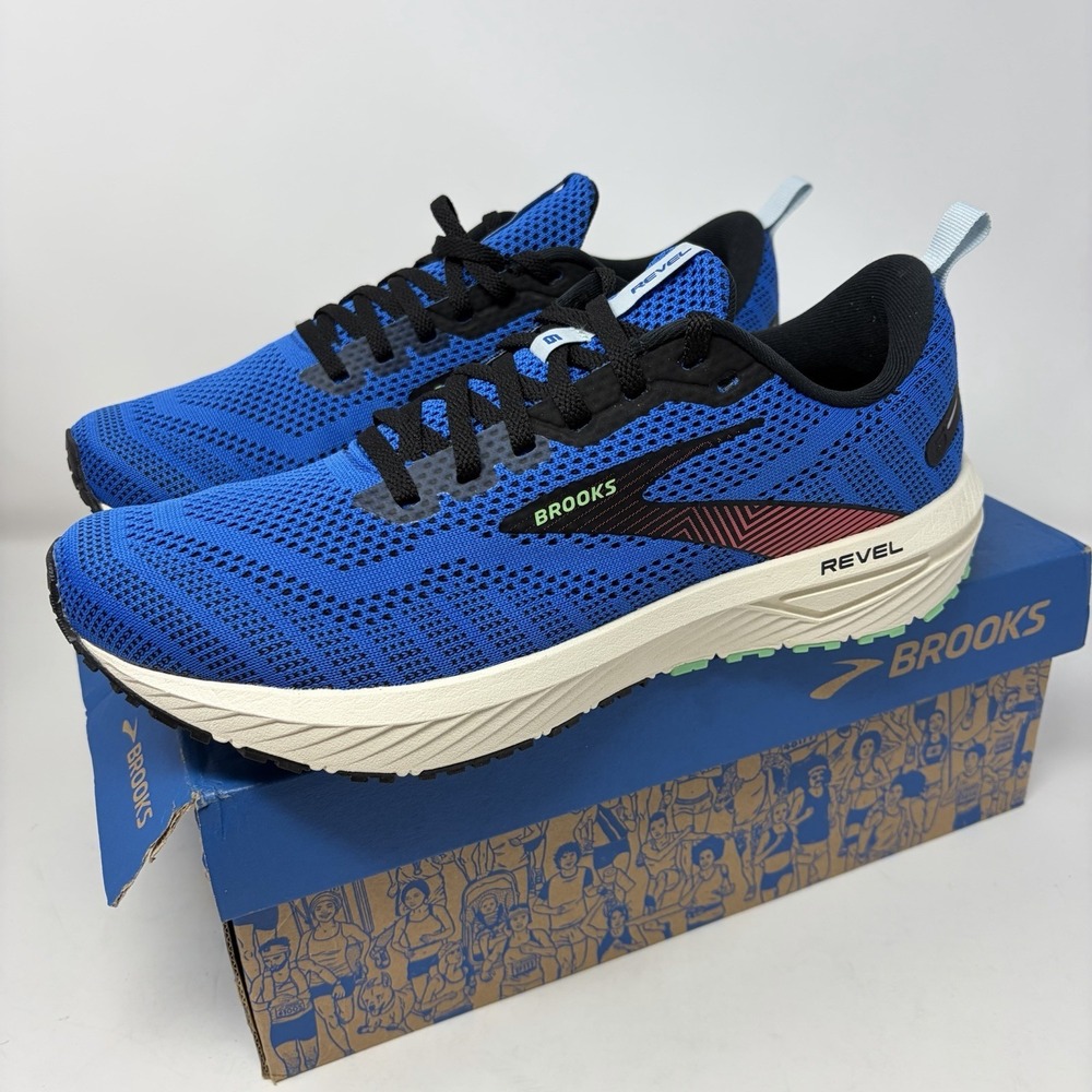 Brooks Revel 6 Energize Running Shoe Blue/Black Men's Size 9 D (110398 1D 476) - Picture 3 of 6